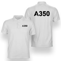 Thumbnail for A350 Flat Text Designed Double Side Polo T-Shirts