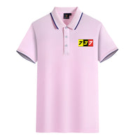 Thumbnail for Flat Colourful 737 Designed Stylish Polo T-Shirts