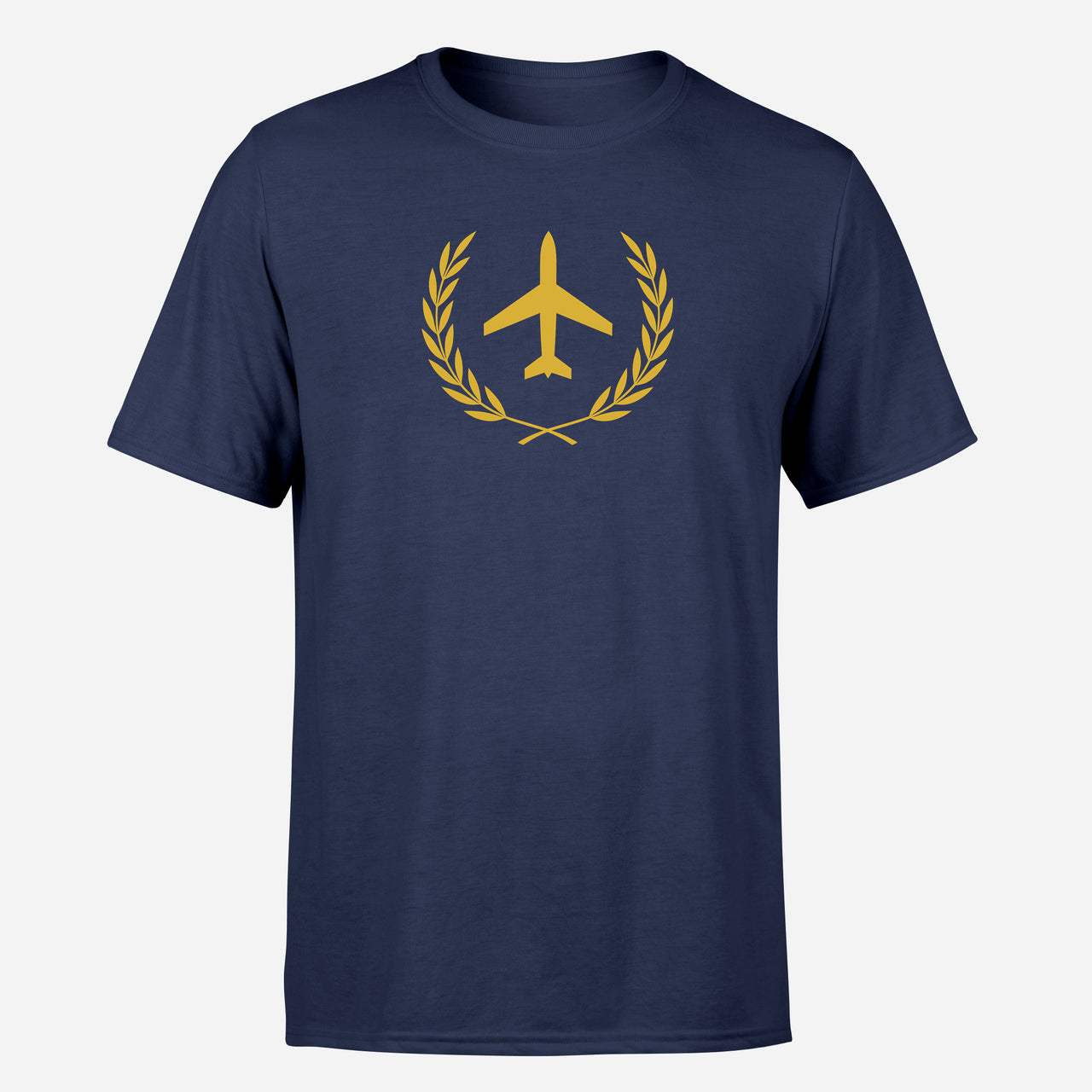 Leaf & Airplane Design Super Quality T-Shirts