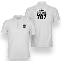Thumbnail for Boeing 787 & Plane Designed Double Side Polo T-Shirts