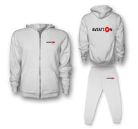 Thumbnail for Aviation Designed Zipped Hoodies & Sweatpants Set