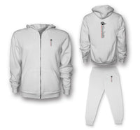 Thumbnail for Aviation Alphabet Designed Zipped Hoodies & Sweatpants Set