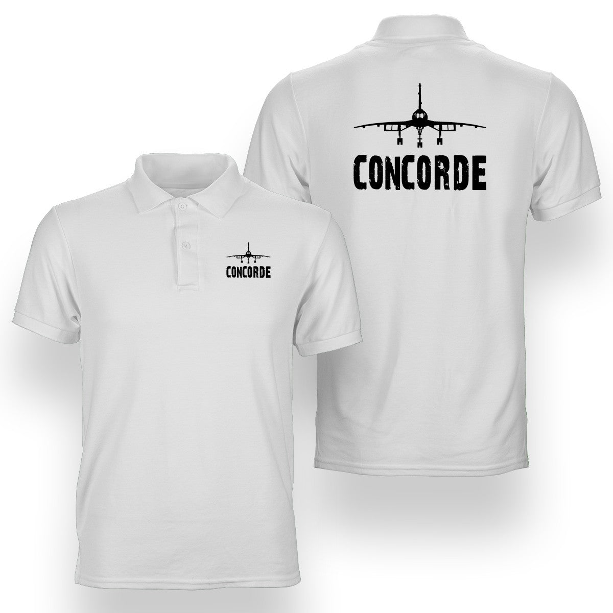 Concorde & Plane Designed Double Side Polo T-Shirts