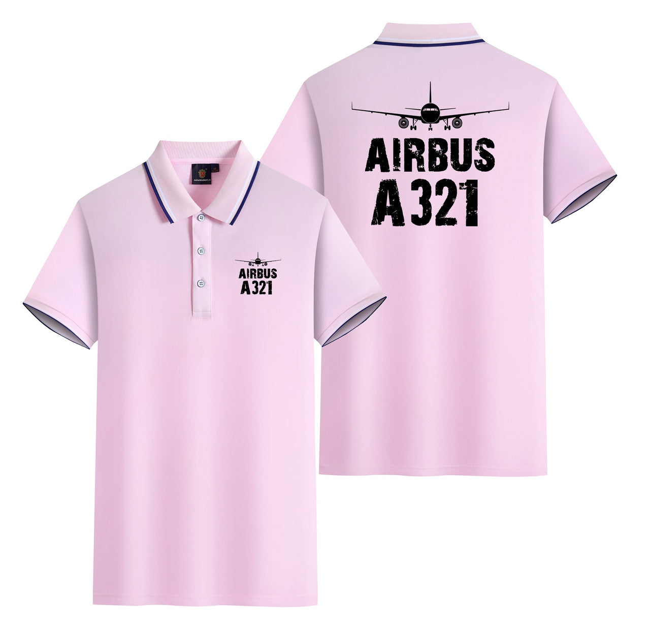Airbus A321 & Plane Designed Stylish Polo T-Shirts (Double-Side)