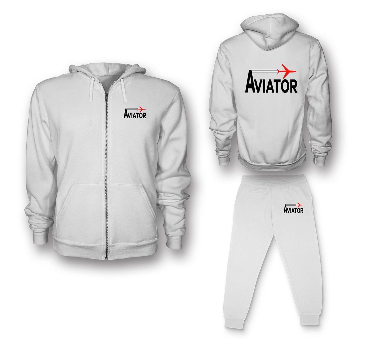 Aviator Designed Zipped Hoodies & Sweatpants Set