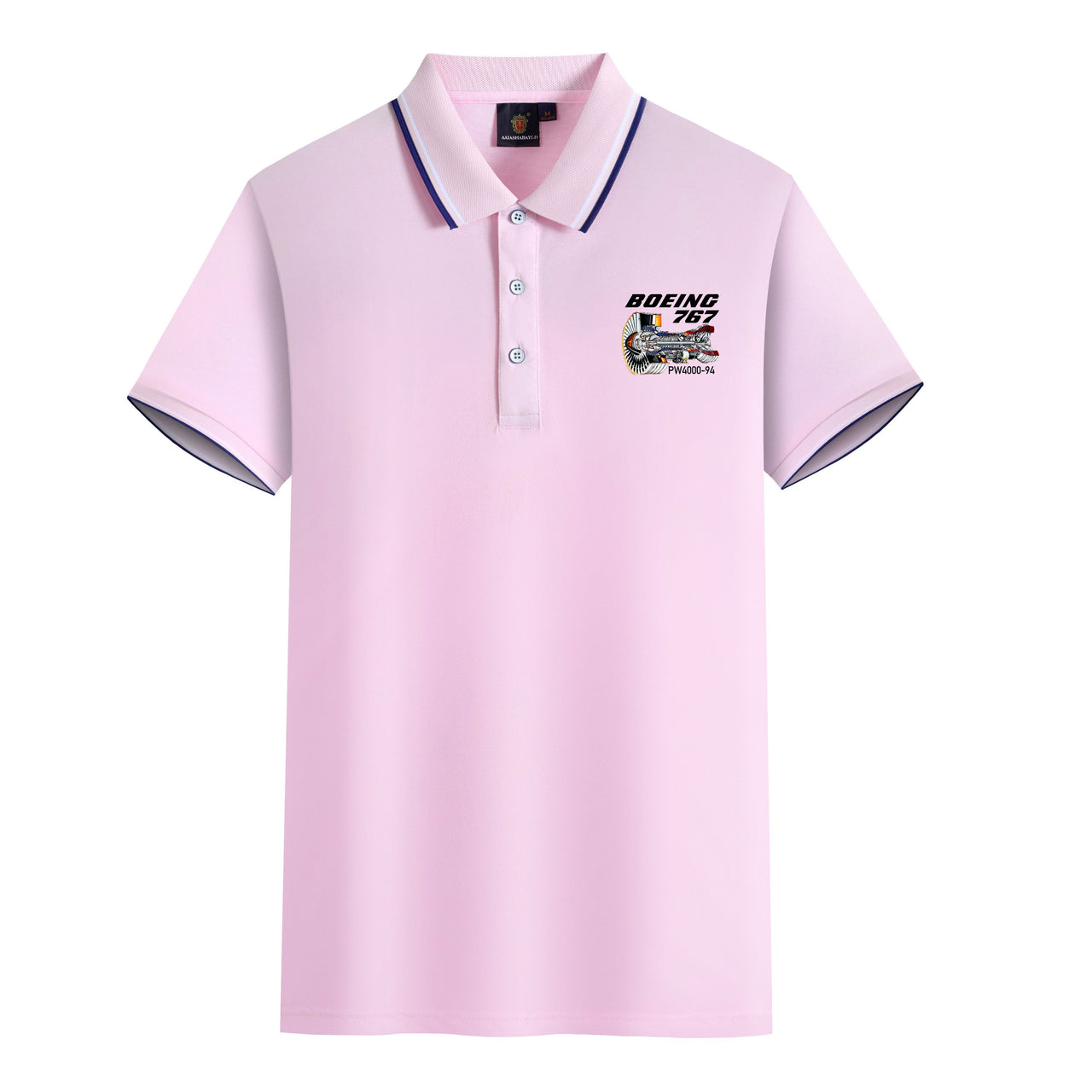 Boeing 767 Engine (PW4000-94) Designed Stylish Polo T-Shirts