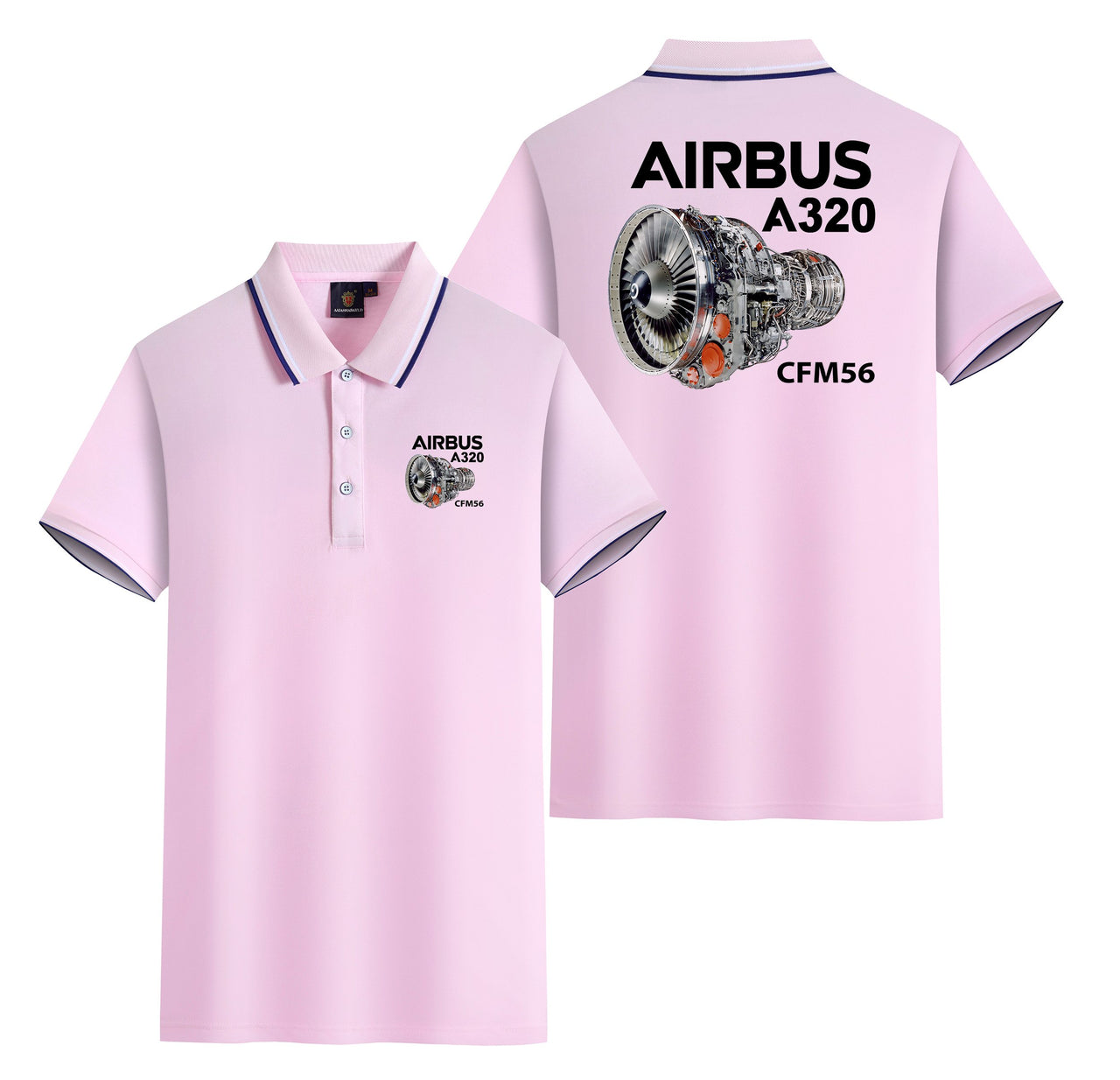 Airbus A320 & CFM56 Engine Designed Stylish Polo T-Shirts (Double-Side)