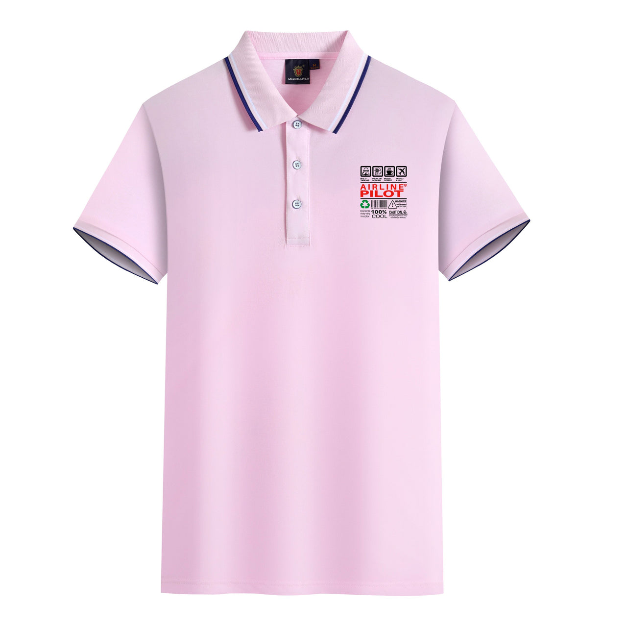 Airline Pilot Label Designed Stylish Polo T-Shirts