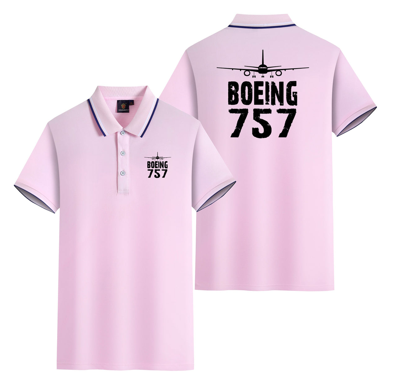Boeing 757 & Plane Designed Stylish Polo T-Shirts (Double-Side)