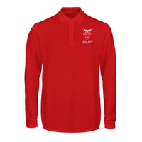 Thumbnail for Trust Me I'm a Pilot (Drone) Designed Long Sleeve Polo T-Shirts