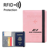 Thumbnail for Air France Airlines Designed Passport Cover Travel Wallet Passport Holder