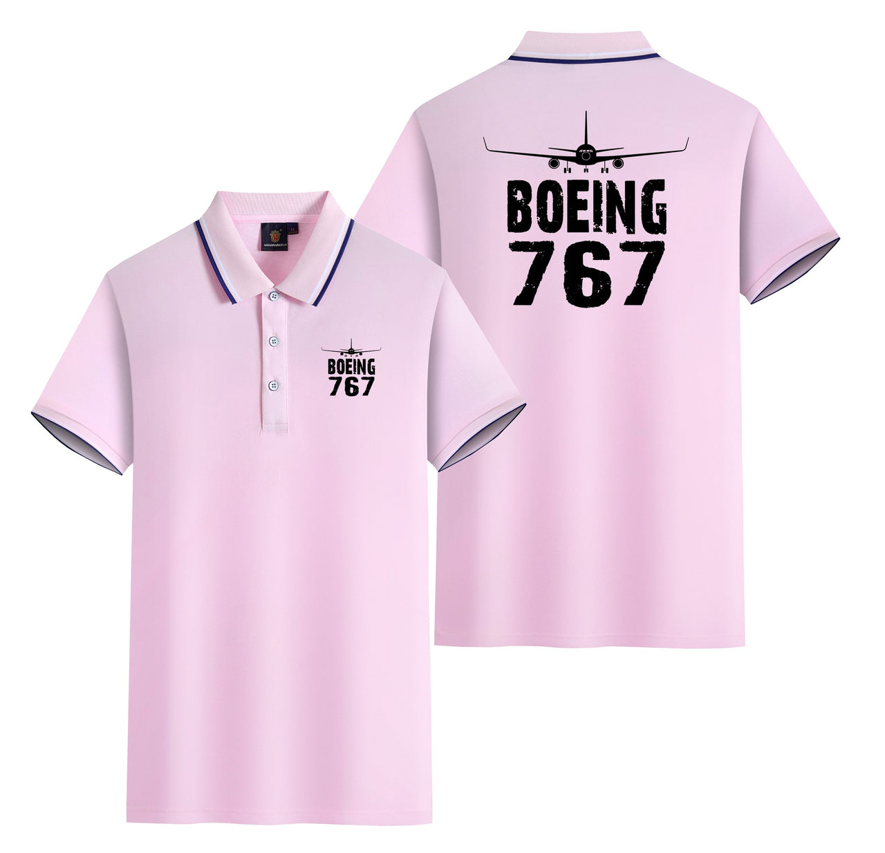 Boeing 767 & Plane Designed Stylish Polo T-Shirts (Double-Side)