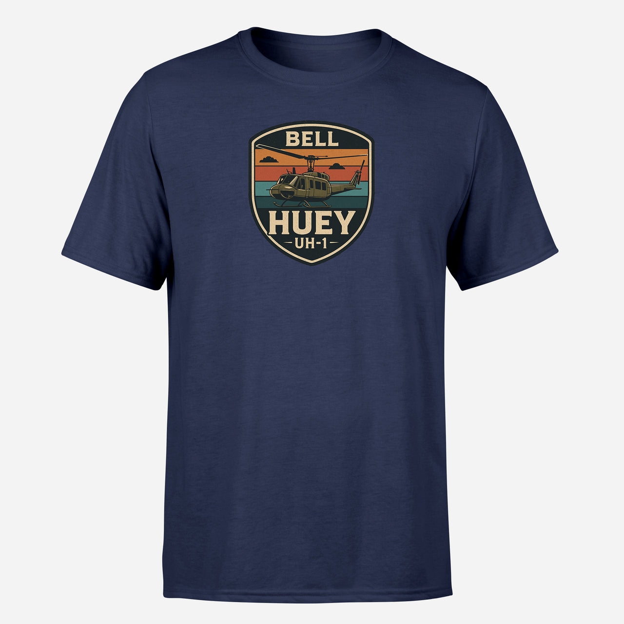 Retro BELL HUEY UH-1 Design Super Quality T-Shirts