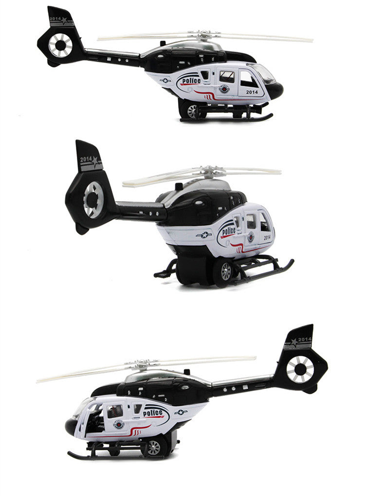 1:64 Scale Military Helicopter Alloy Toy Model (Retroactive Motion, Sound & Light Effects)