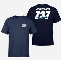 Thumbnail for Super Boeing 737+Text Designed Double-Side T-Shirts