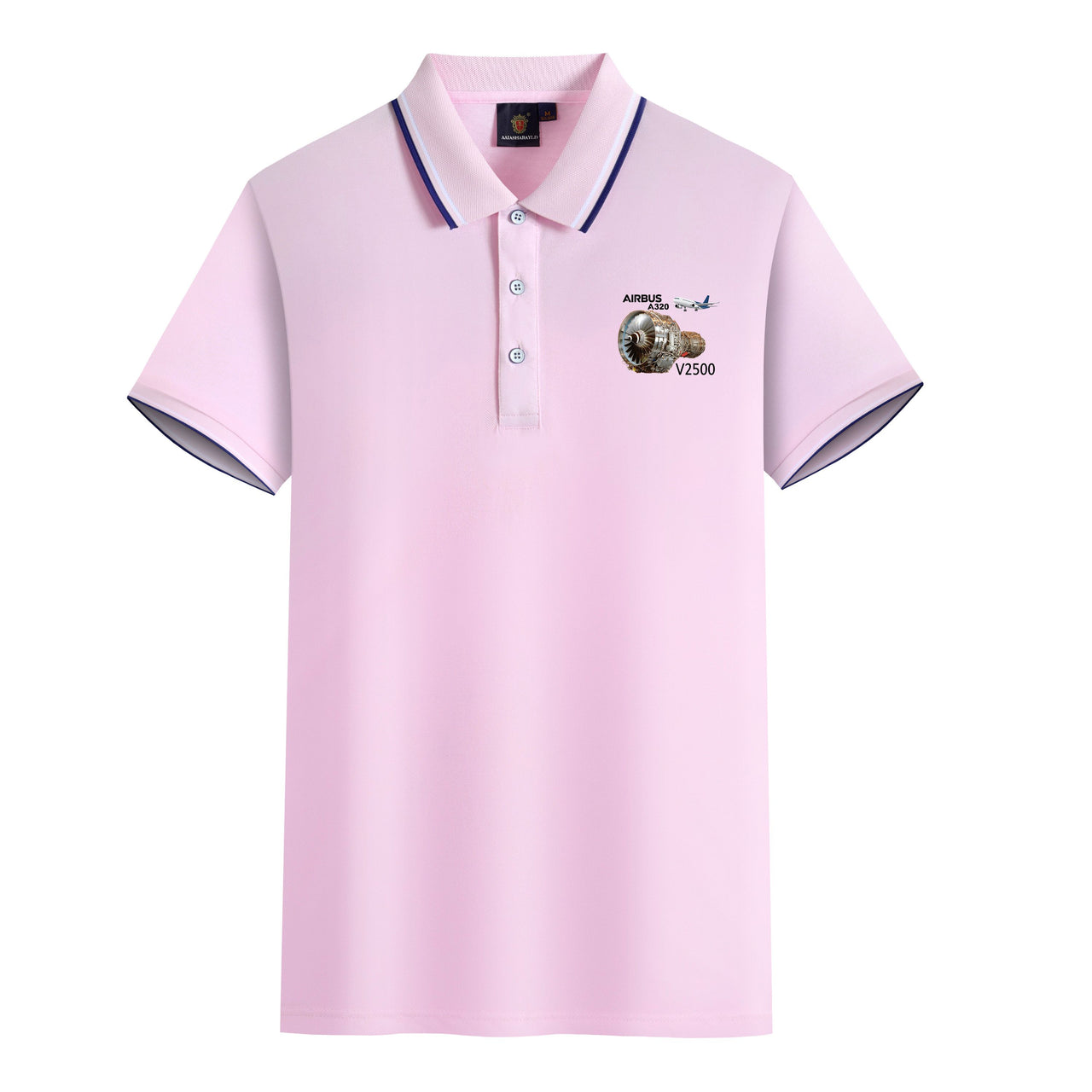 Airbus A320 & V2500 Engine Designed Stylish Polo T-Shirts
