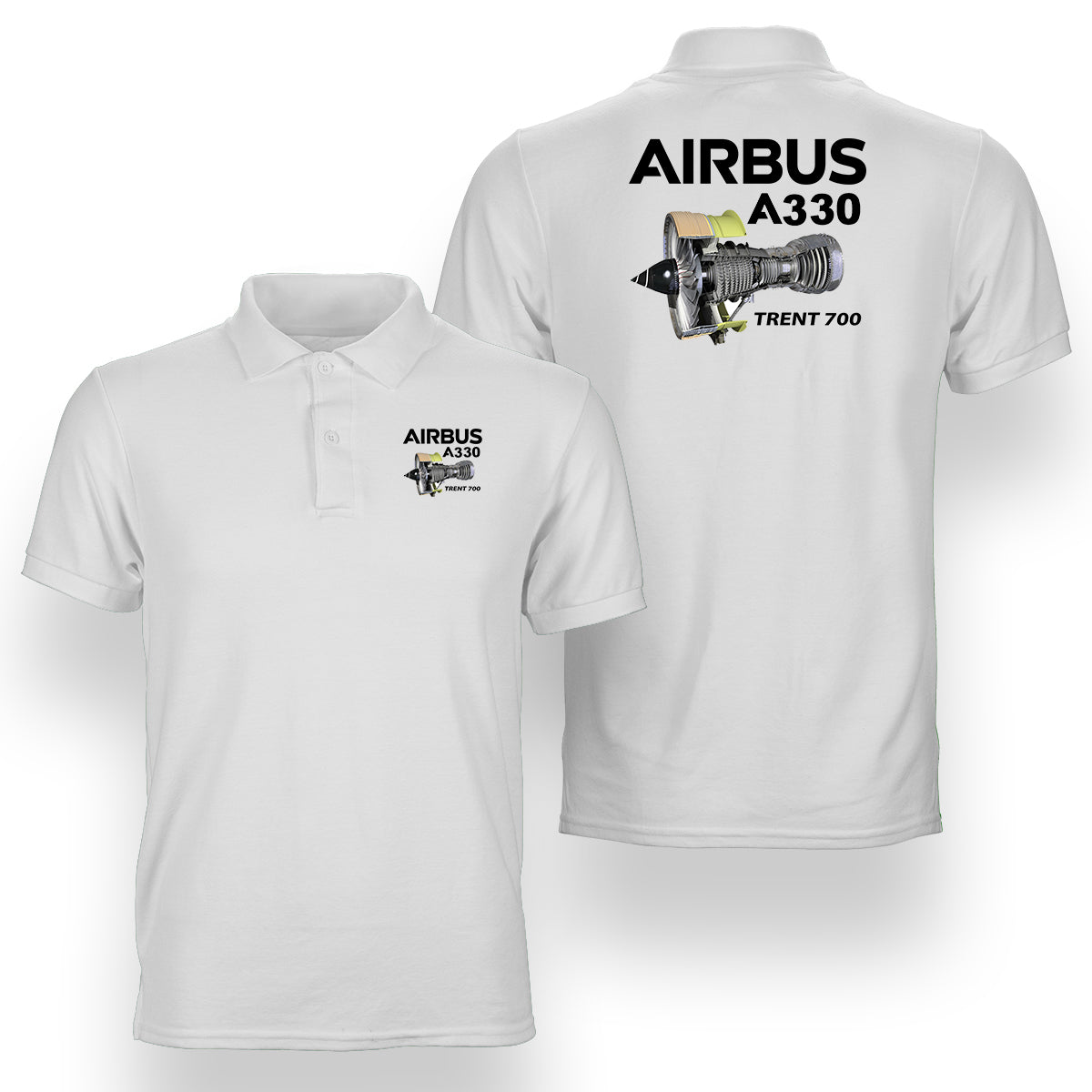 Airbus A330 & Trent 700 Engine Designed Double Side Polo T-Shirts
