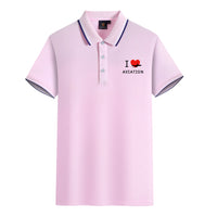 Thumbnail for I Love Aviation Designed Stylish Polo T-Shirts
