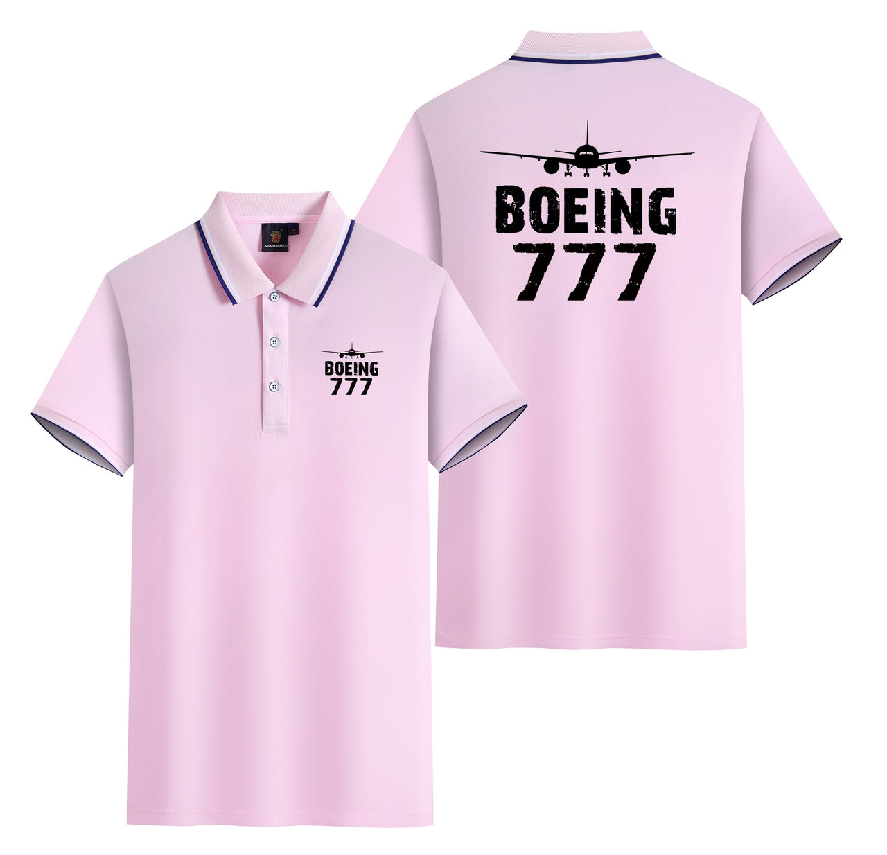 Boeing 777 & Plane Designed Stylish Polo T-Shirts (Double-Side)