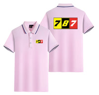 Thumbnail for Flat Colourful 787 Designed Stylish Polo T-Shirts (Double-Side)