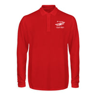 Thumbnail for Life is a journey Enjoy the Flight Designed Long Sleeve Polo T-Shirts