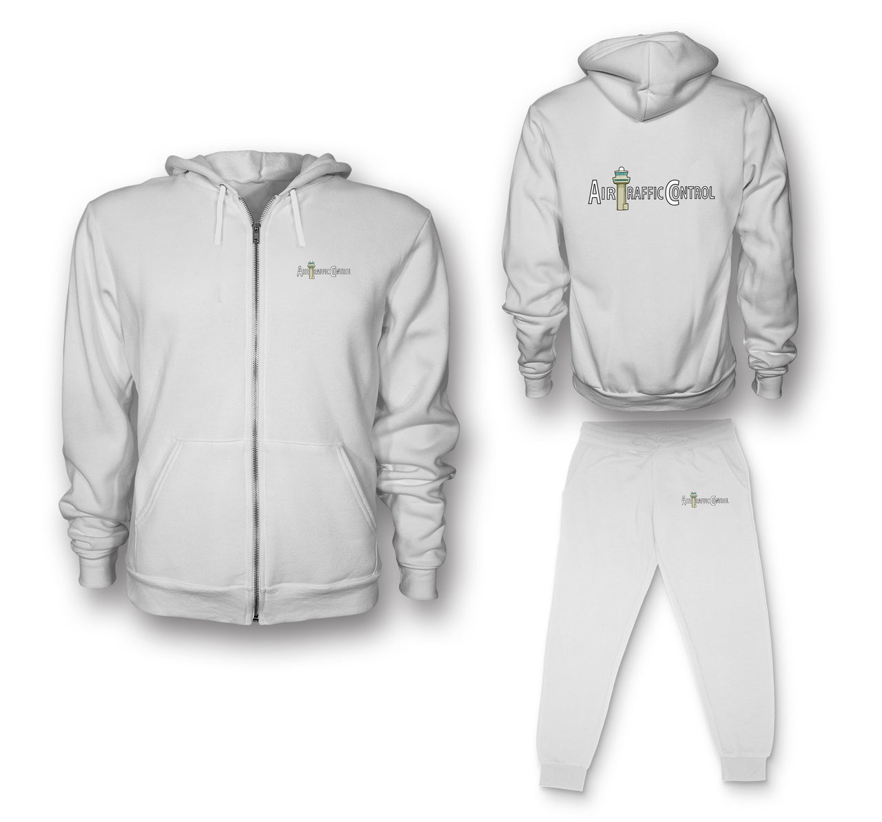 Air Traffic Control Designed Zipped Hoodies & Sweatpants Set