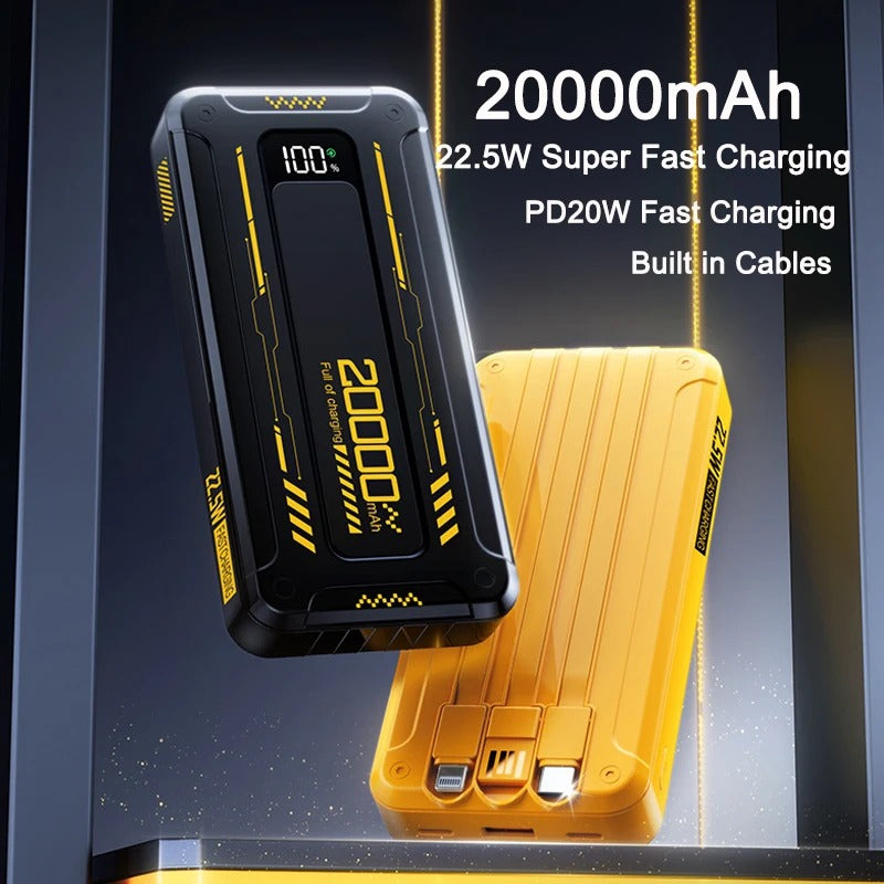 20000mAh PD22.5W Power Bank: Super Fast Charging (With Cable)