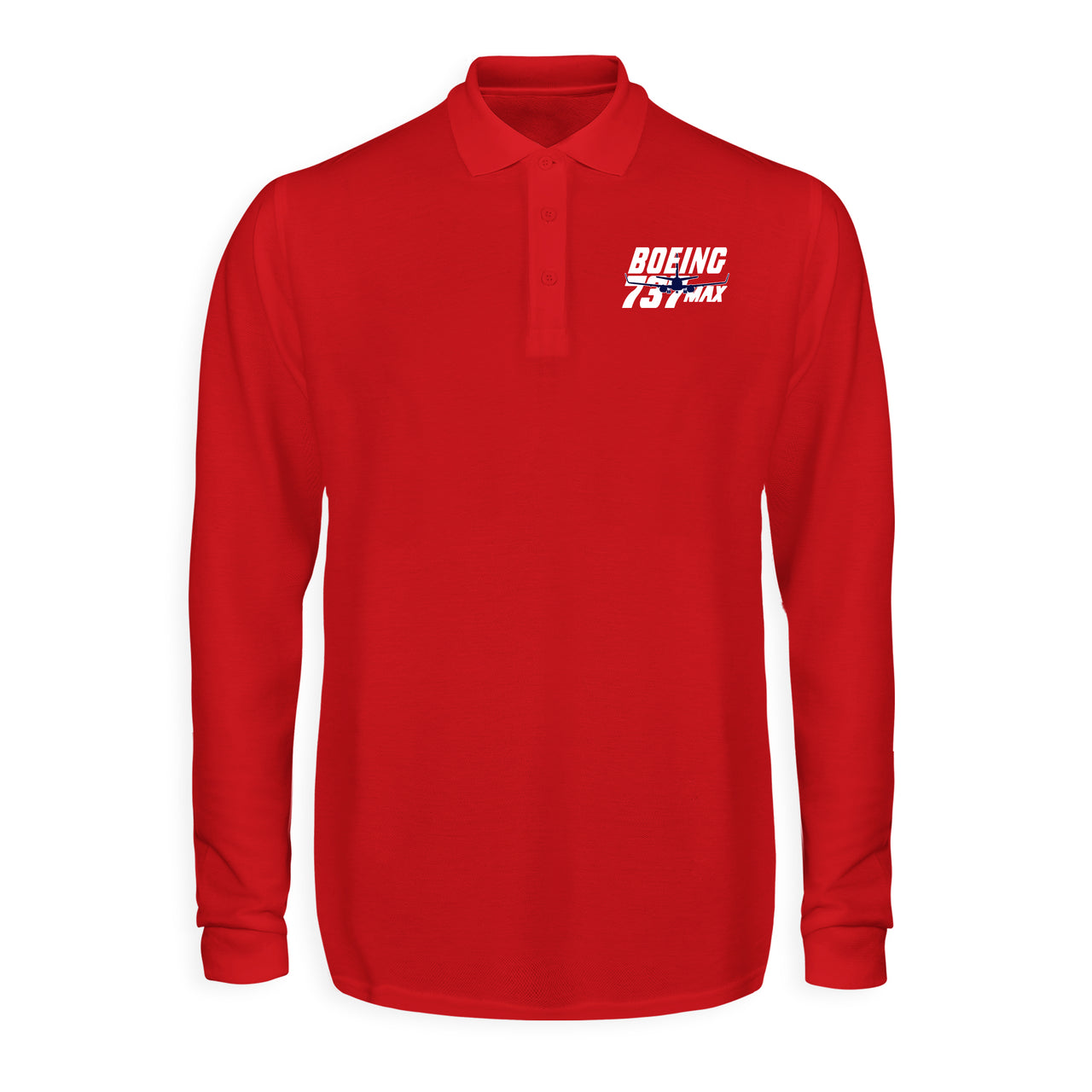 Amazing Boeing 737 Max Designed Long Sleeve Polo T-Shirts