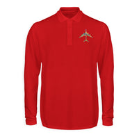 Thumbnail for Colourful Airplane Designed Long Sleeve Polo T-Shirts