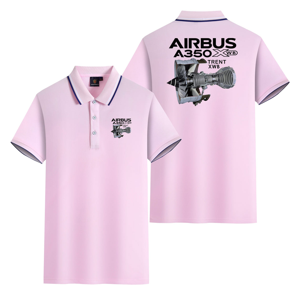 Airbus A350 & Trent Wxb Engine Designed Stylish Polo T-Shirts (Double-Side)