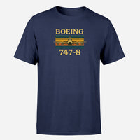 Thumbnail for Retro Boeign 747-8 Design Super Quality T-Shirts