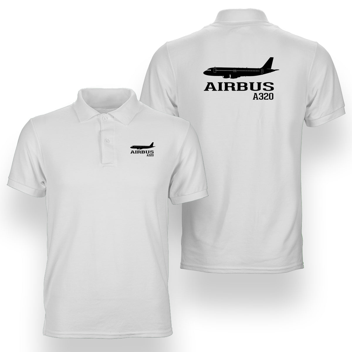 Airbus A320 Printed Designed Double Side Polo T-Shirts