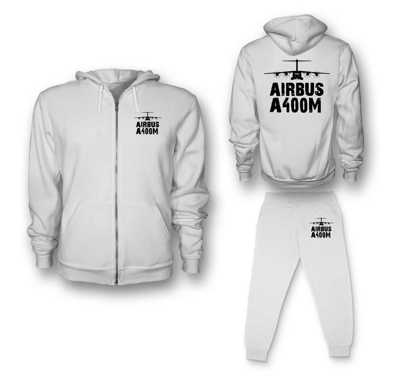 Airbus A400M & Plane Designed Zipped Hoodies & Sweatpants Set