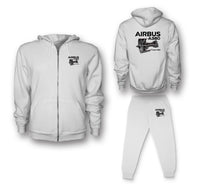 Thumbnail for Airbus A380 & Trent 900 Engine Designed Zipped Hoodies & Sweatpants Set