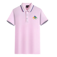 Thumbnail for Colourful 3 Airplanes Designed Stylish Polo T-Shirts