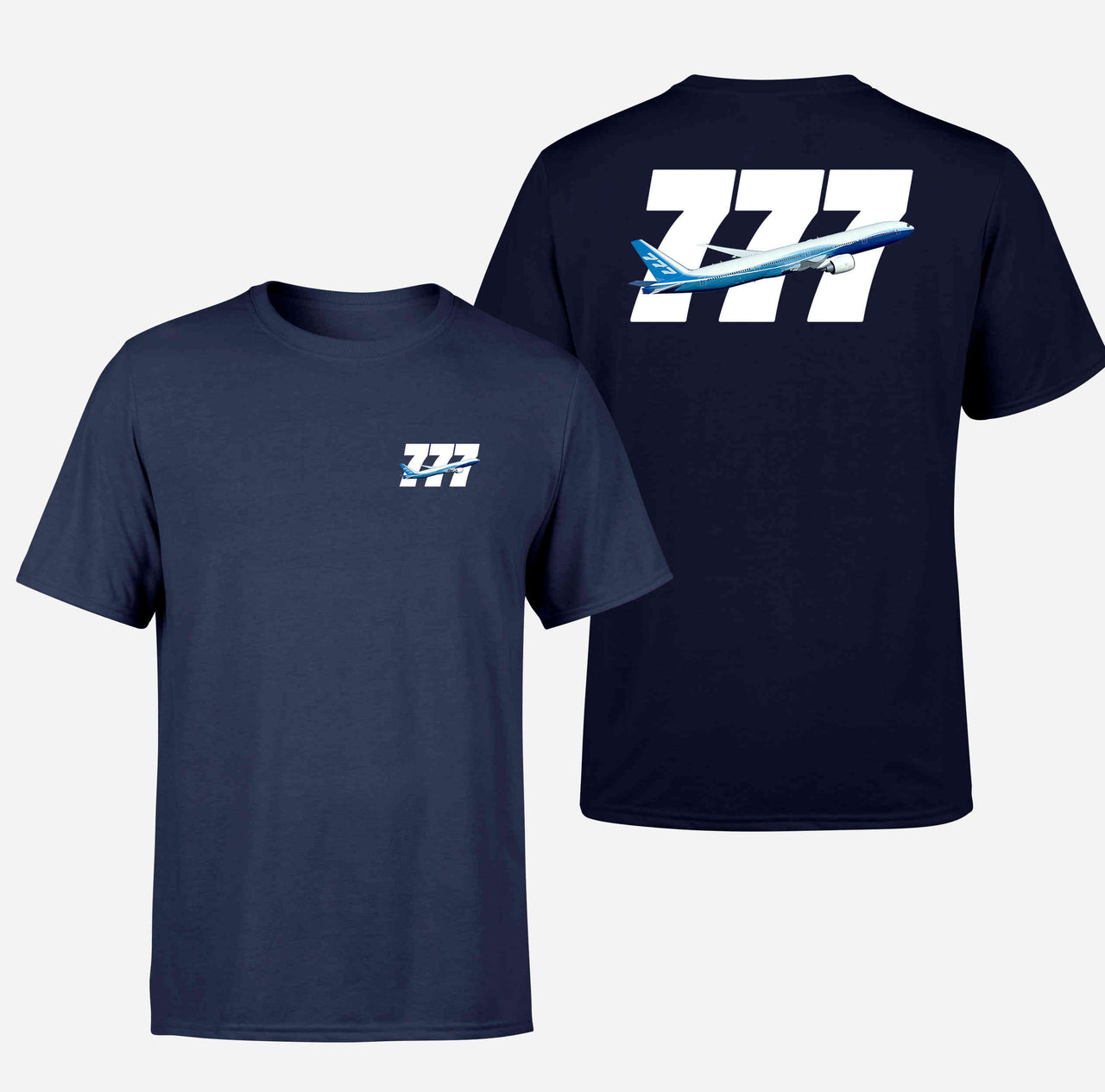 Super Boeing 777 Designed Double-Side T-Shirts