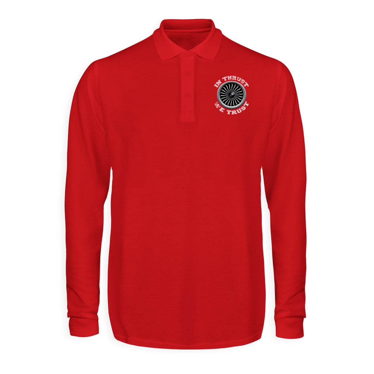 In Thrust We Trust (Vol 2) Designed Long Sleeve Polo T-Shirts