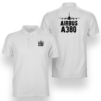 Thumbnail for Airbus A380 & Plane Designed Double Side Polo T-Shirts