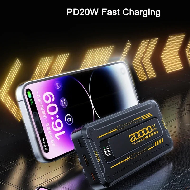 20000mAh PD22.5W Power Bank: Super Fast Charging (With Cable)