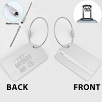 Thumbnail for Antonov AN-26 & Plane Designed Fashion Metal Luggage Tags