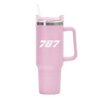 Thumbnail for 787 Flat Text Designed 40oz Stainless Steel Car Mug With Holder