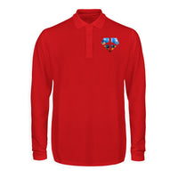 Thumbnail for Supermen of The Skies (Sunrise) Designed Long Sleeve Polo T-Shirts