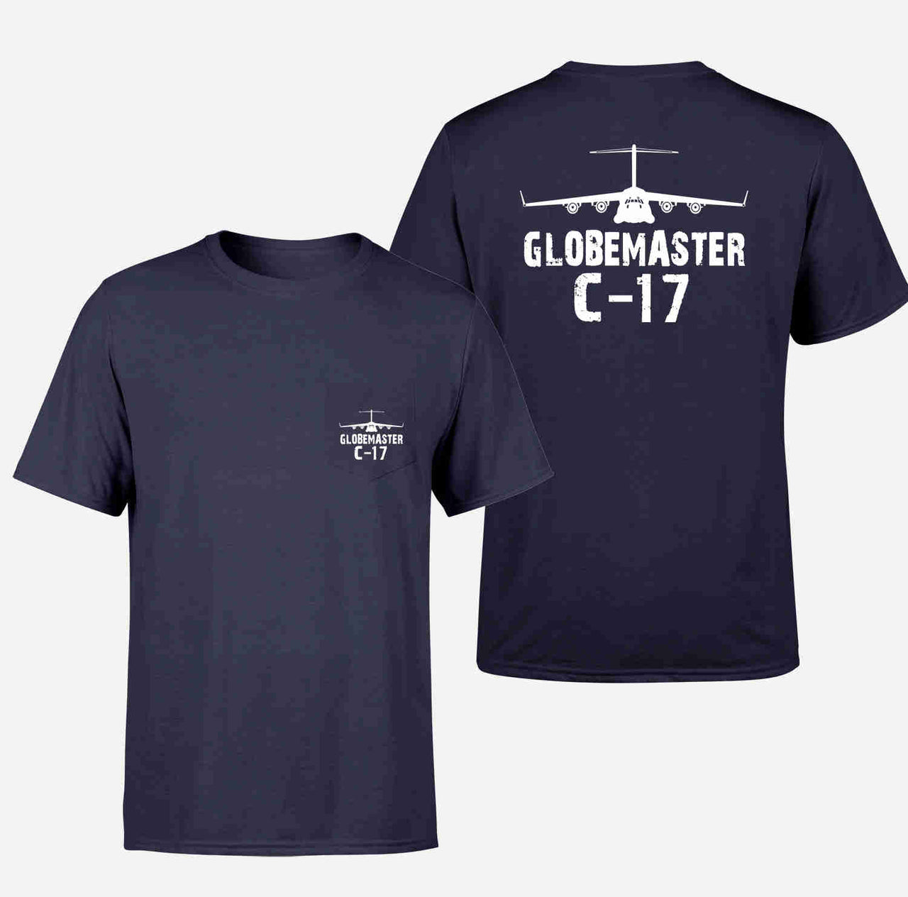 GlobeMaster C-17 & Plane Designed Pocket T-Shirts