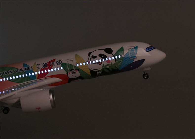 Sichuan Panda Airbus A350 Airplane Model (1/142 Scale)