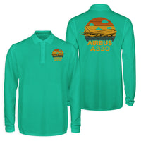 Thumbnail for Retro Airbus A330 Designed Long Sleeve Polo T-Shirts (Double-Side)