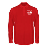 Thumbnail for Helicopter [Noun] Designed Long Sleeve Polo T-Shirts