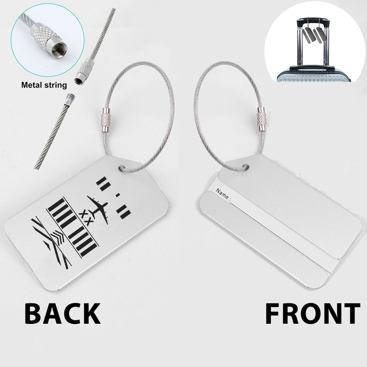 Products Runway (Customizable) Designed Fashion Metal Luggage Tags