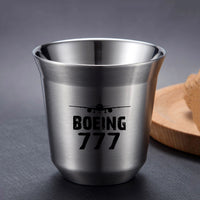 Thumbnail for Boeing 777 & Plane Designed Double Wall Stainless Steel Coffee Mugs