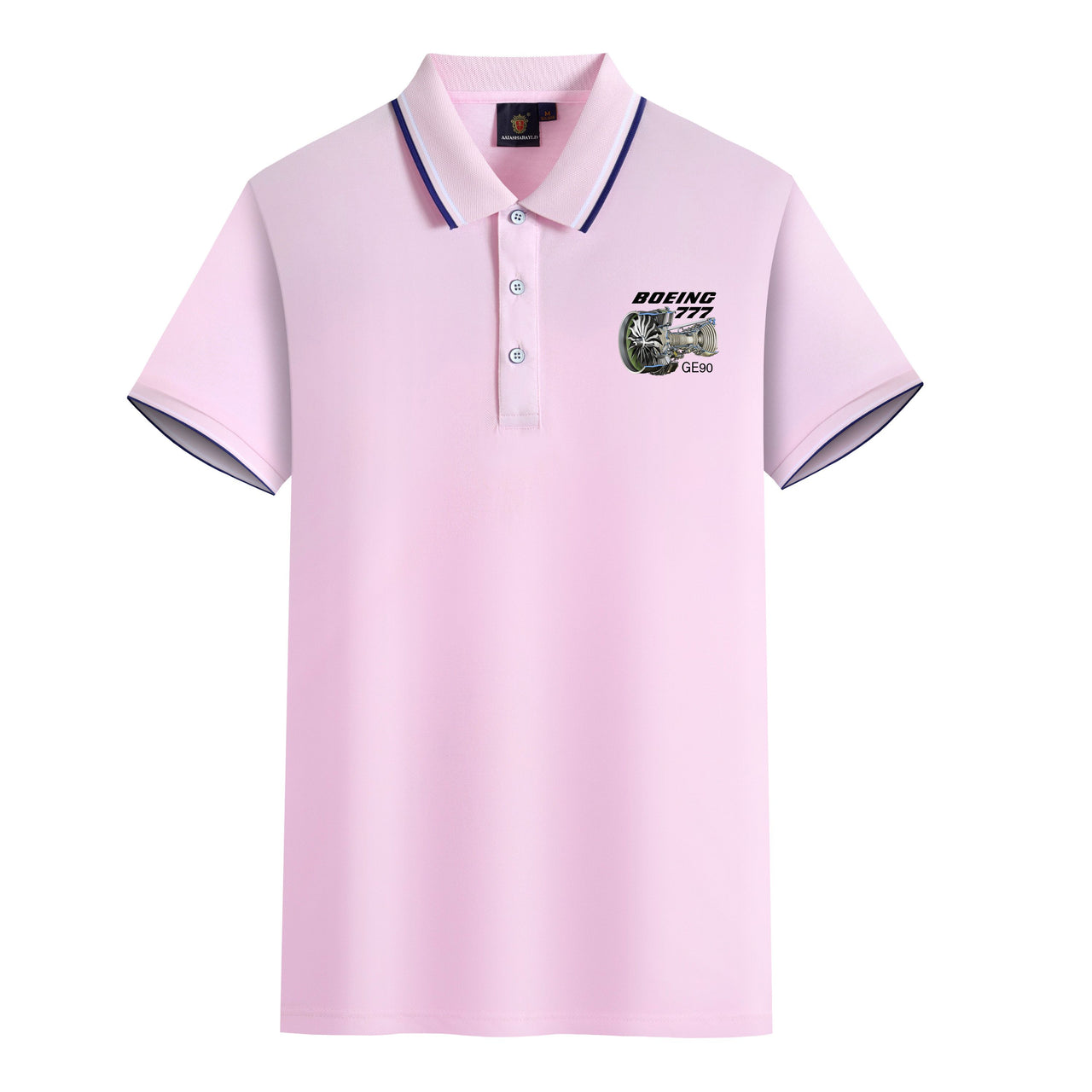 Boeing 777 & GE90 Engine Designed Stylish Polo T-Shirts