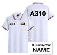 Thumbnail for A310 Flat Text Designed Stylish Polo T-Shirts (Double-Side)